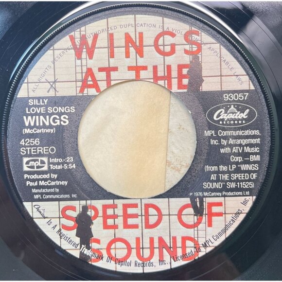 Paul McCartney and Wings Silly Love Songs / Cook of the House 45 Rock Pop - Picture 1 of 6